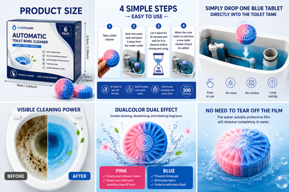 PureFlush™ Dual-Color Toilet Cleaner Tablets