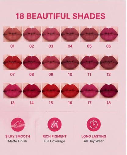 18 Colors Capsule Lipstick – Silky Smooth Matte